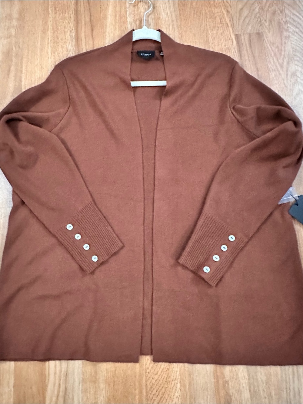 Cyrus Open-Front Rust Jacket - Picture 4 of 9